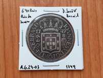 Moeda 640 Reis 1749 D. João V Brasil