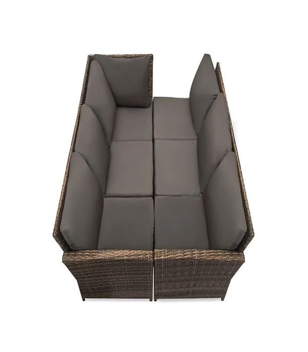 Nowy komplet meble ogrodowe / Narożnik XXL / 9 osobowy / technorattan