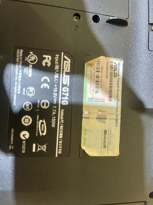 Ноутбук asus rog g71g