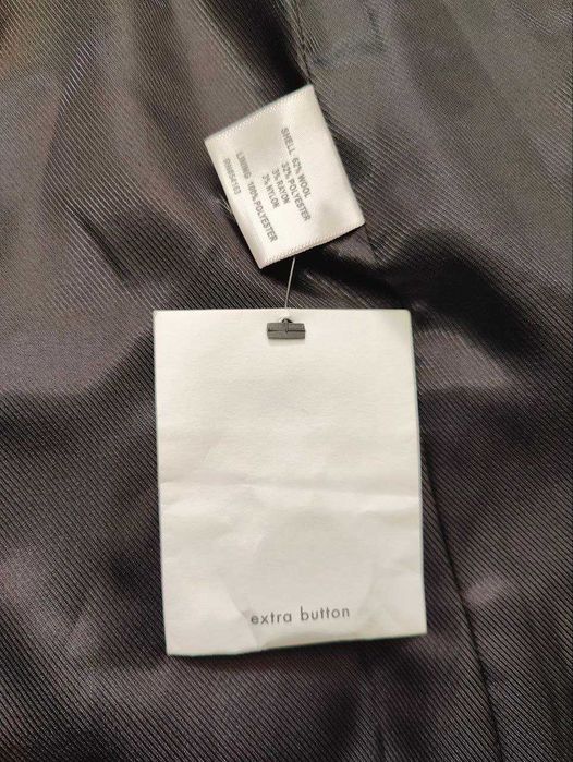 Оригінальне чорне двобортне пальто Calvin Klein з бірками