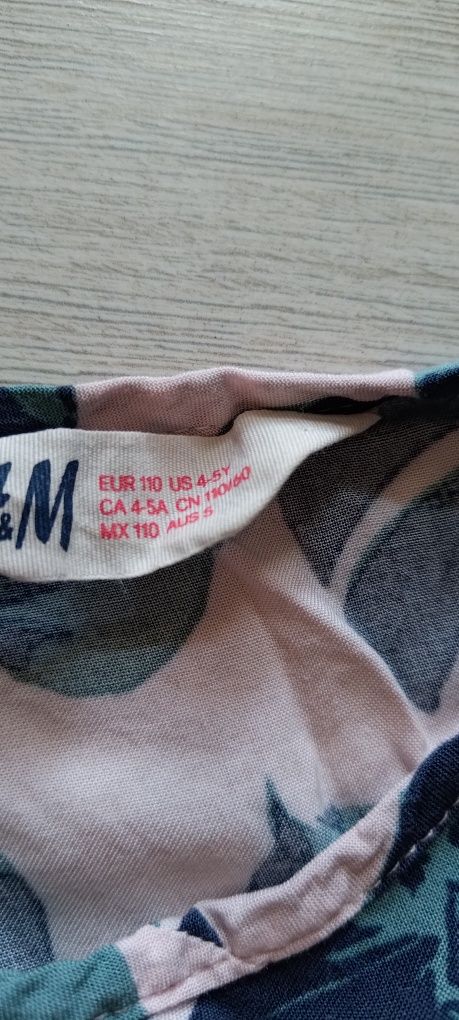 Kombinezony letnie H&M 110 wiskoza zestaw kombinezon