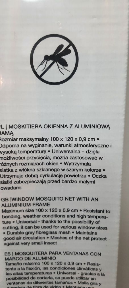 Moskitiera z rama aluminiowa