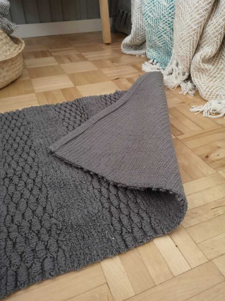 Dywanik mata łazienkowa bawełna 40x60 mata do prania ciemny szary