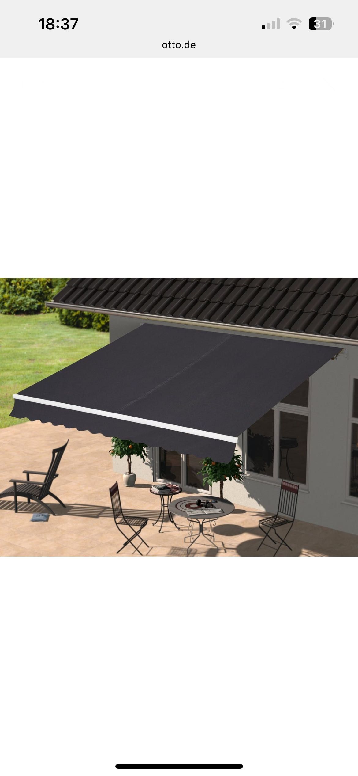 Markiza przegubowa 250 x 200 cm antracyt