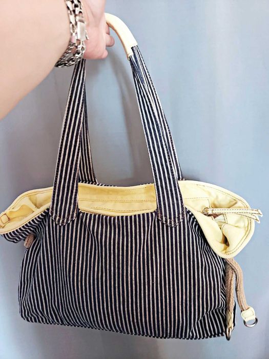 Сумка Levis 42x26x16 стильна торба вмістка смуги текстиль бавовна джут