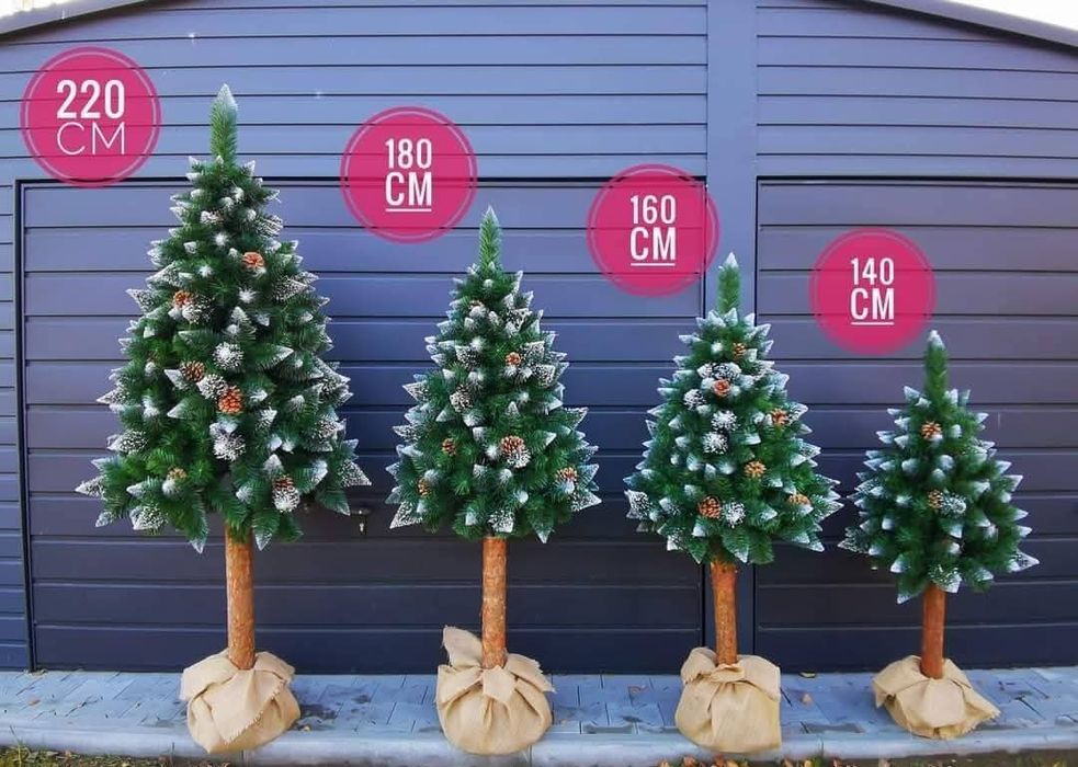 Sosna DIAMENTOWA NA PNIU CHOINKA SZTUCZNA 220 cm taka jak na Zdjęciu!!