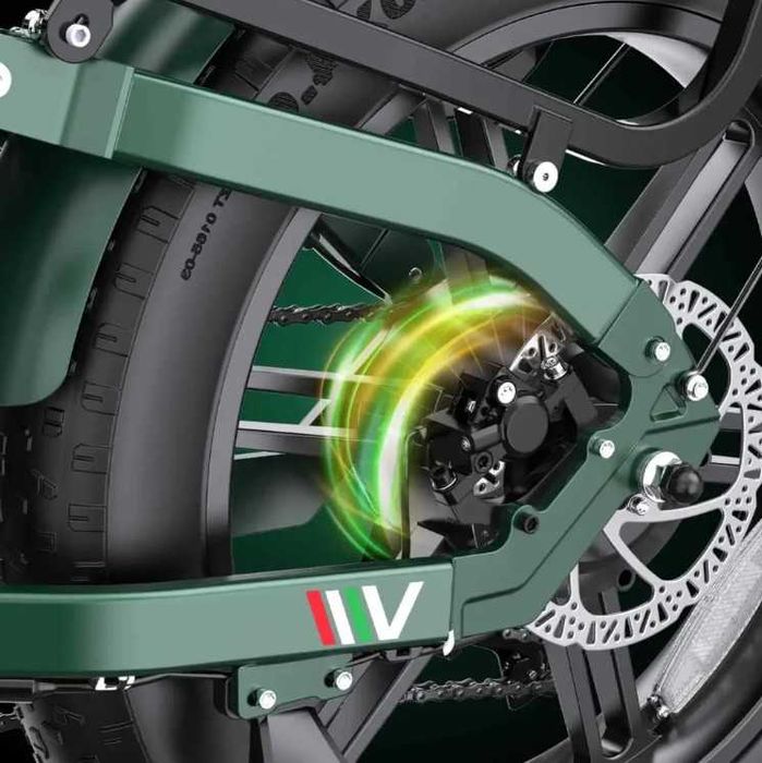 Rower elektryczny Ovivo V2 Pro 2.0 zielony, składak, fatbike