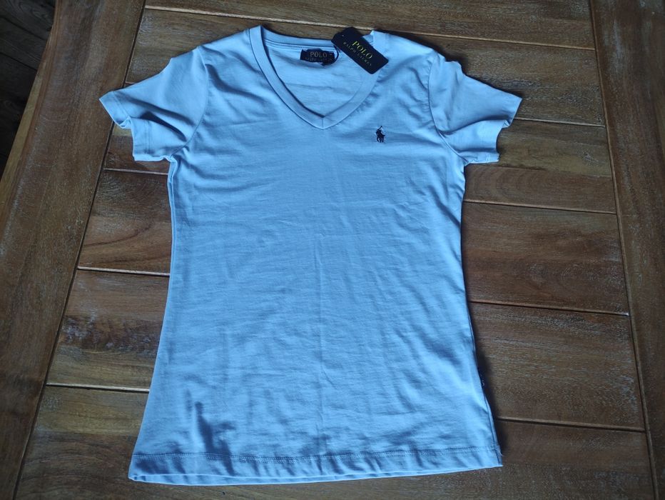 T-shirt damski Ralph Lauren Polo, błękitny, r. M, NOWY