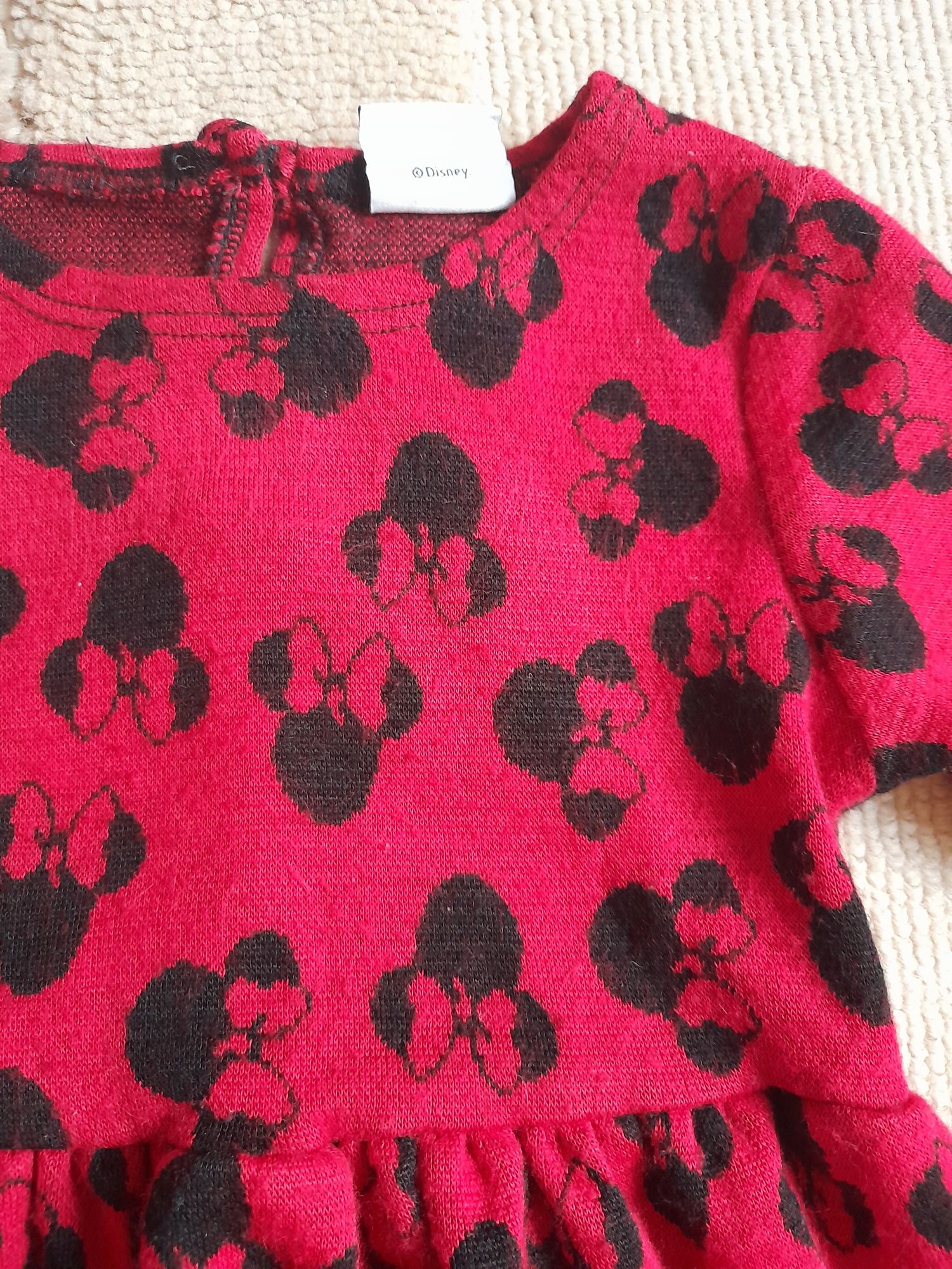 Sukienka niemowlęca Minnie Mouse. Rozmiar z metki 12-18 miesięcy