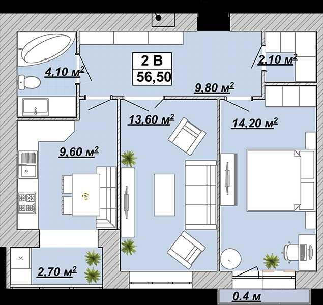 Квартира в центрі,Двокімнатна,ЖР Княгинин,поруч ратуша, вул.Галицька