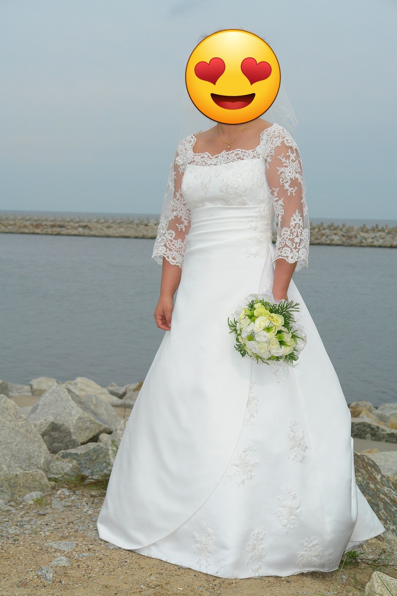 Suknia ślubna kolor ekri