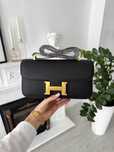 Жіноча сумочка Hermes Costance Black Gold Premium