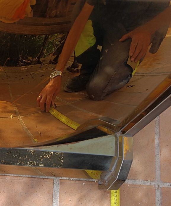 Cheminé em aço macio em cor de bronze