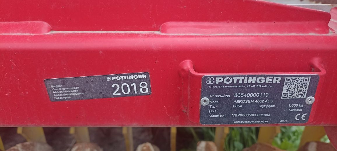 Pottinger 4m Pneumatyczny siewnik