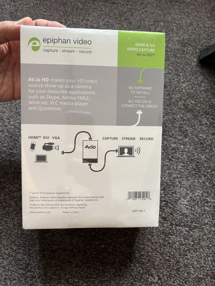Epiphan AV.io HD – Gravador USB HD (selado, novo)