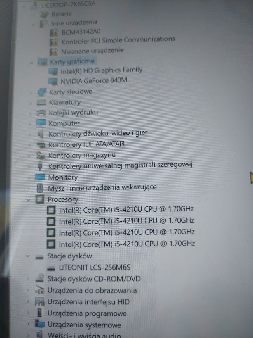 Lenovo Z500 ekran 15,6" i3-2348M 4x2,3GHz ram ddr3 8GB SPRAWNY hdd 1TB