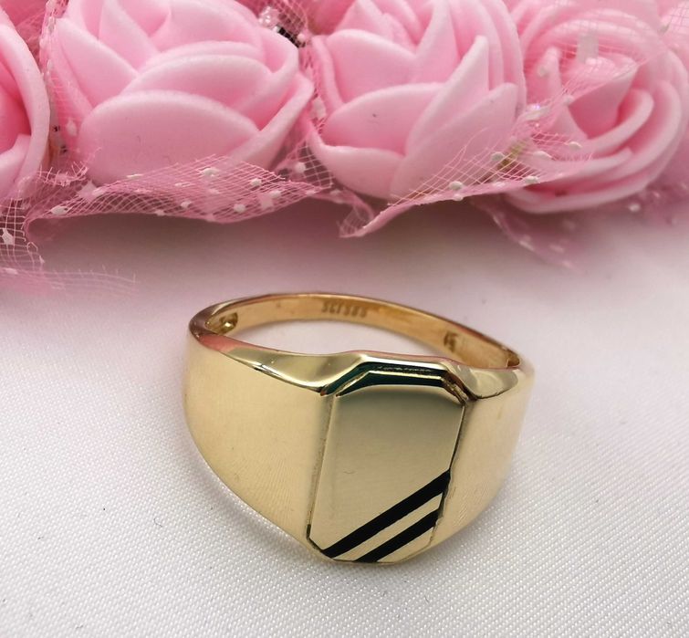 OKAZAŁY Złoty SYGNET 585 rozmiar 24 NOWY/ FAJNE OKAZJE Radomsko