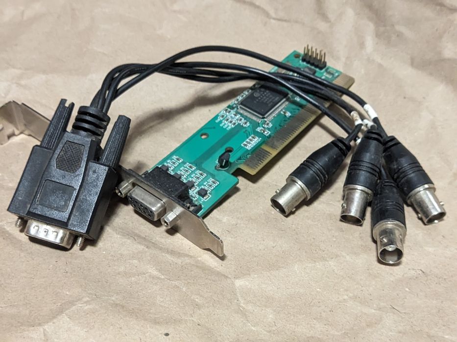 Плата видеонаблюдения pci + провод косичка