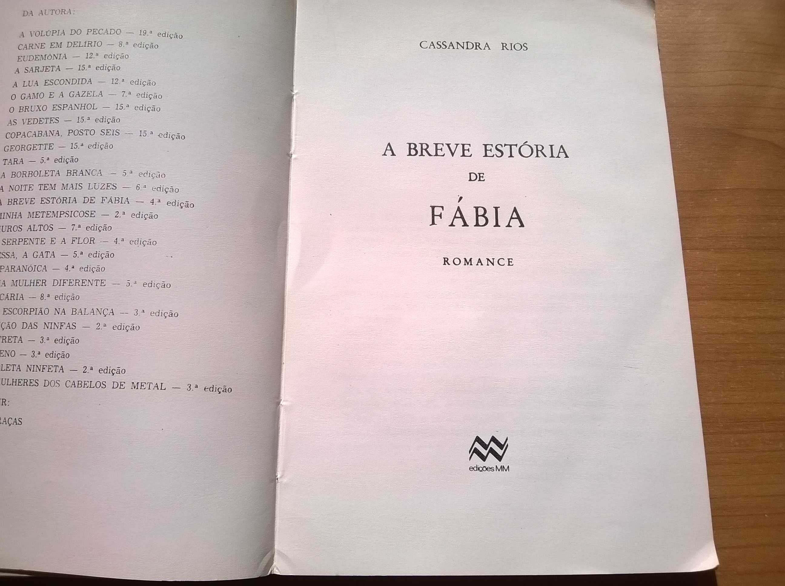 A Breve História de Fábia - Cassandra Rios