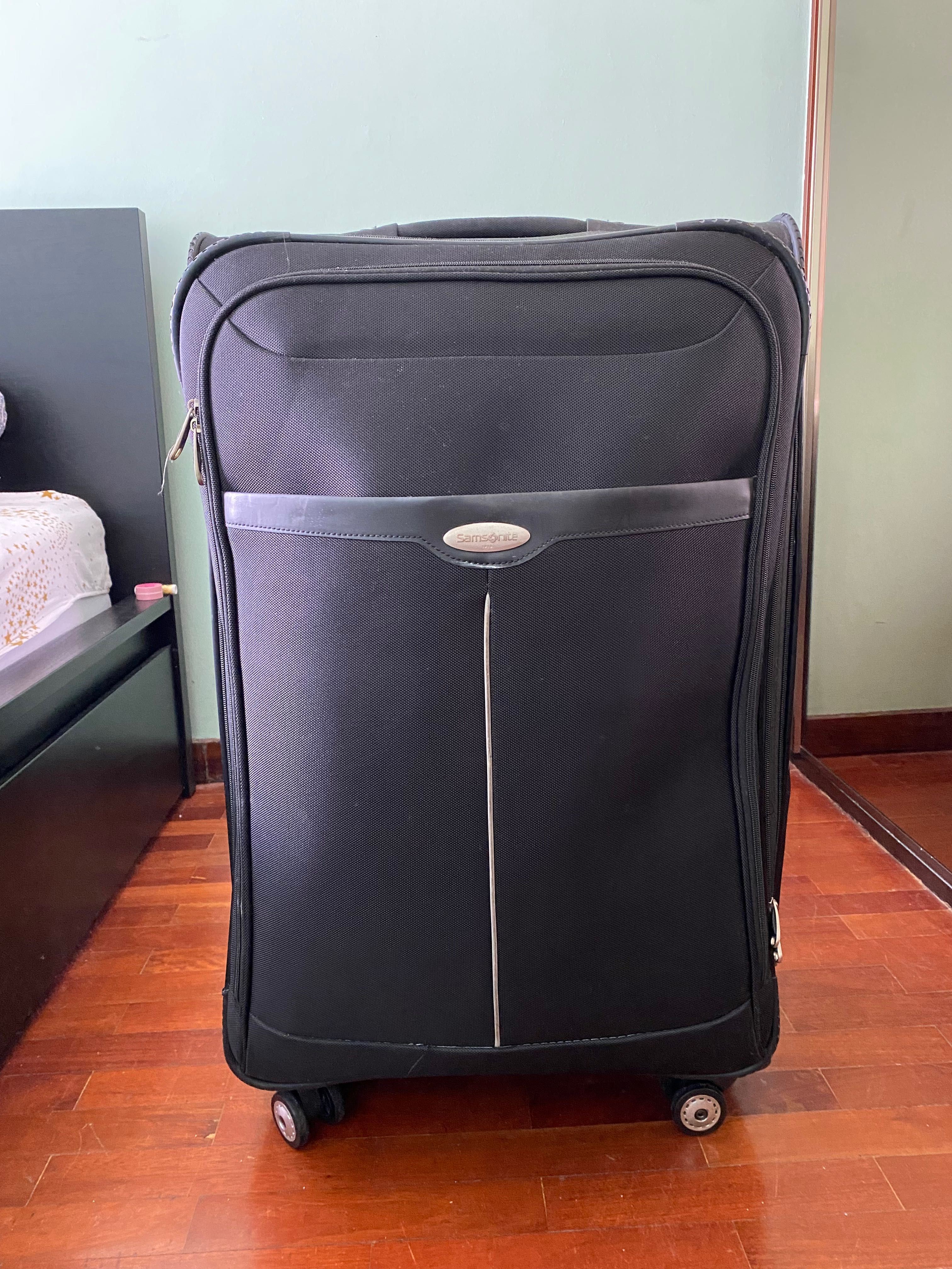 Mala de viagem samsonite preta 32kg grande