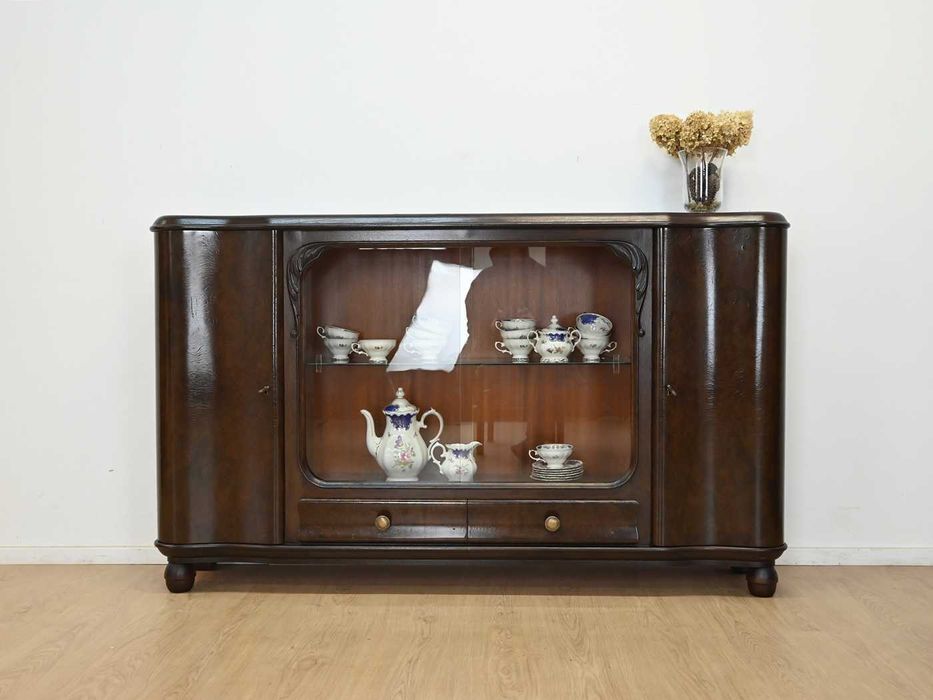 płytka wąska komoda z witryną 112701