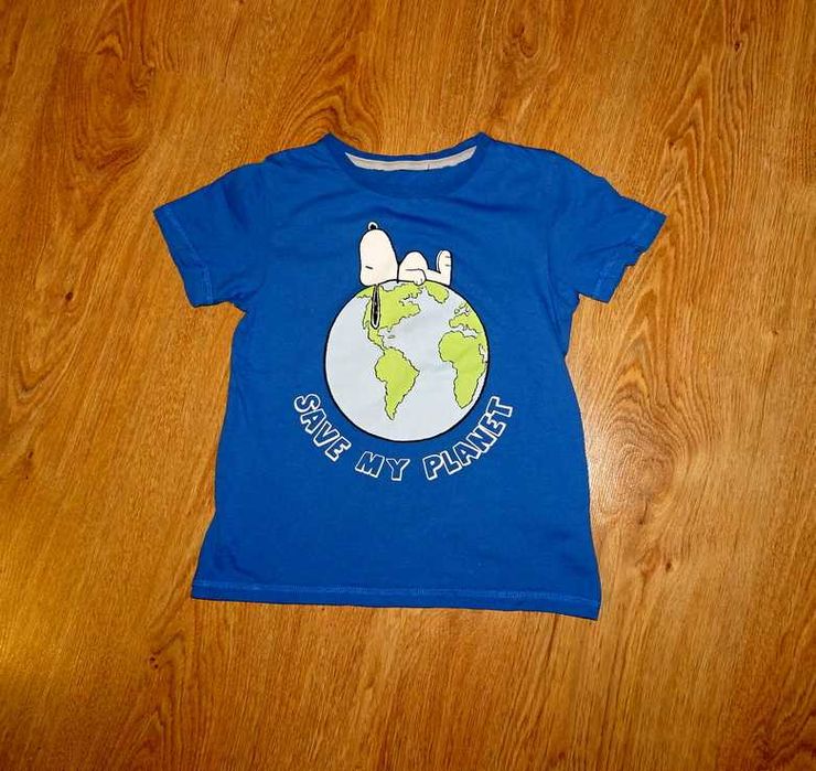 T shirt koszulka H&M 110 116 cm Snoopy szkoła