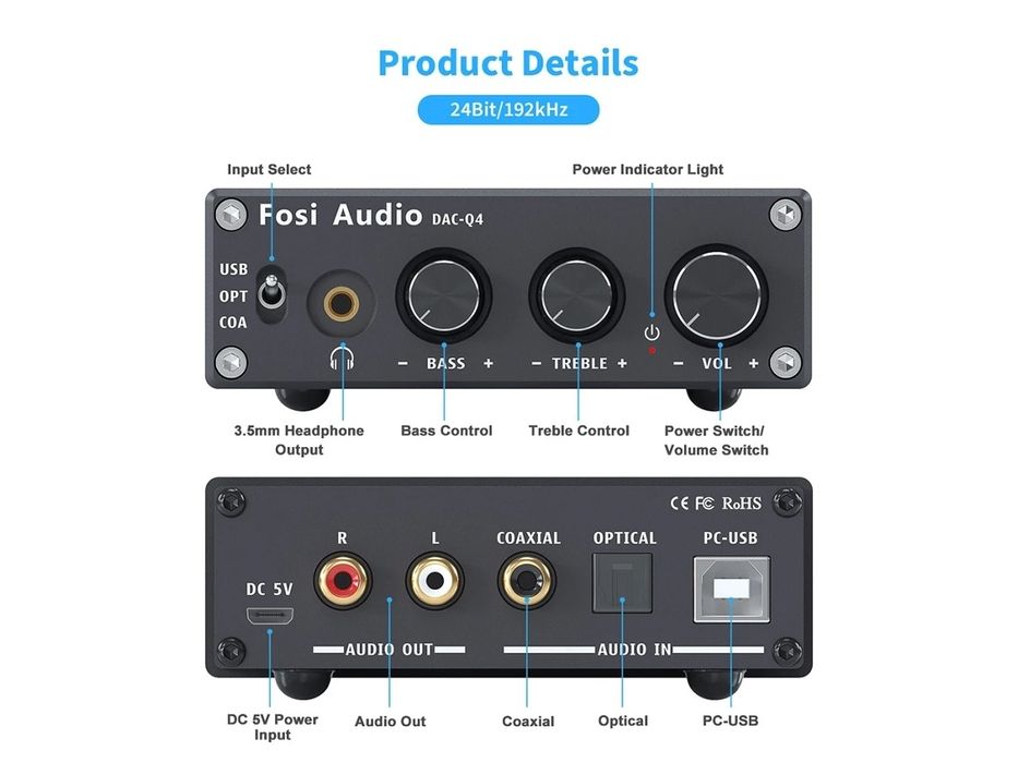 Mini Estéreo Fosi Audio Q4