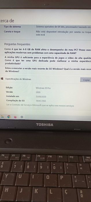 Toshiba portátil
