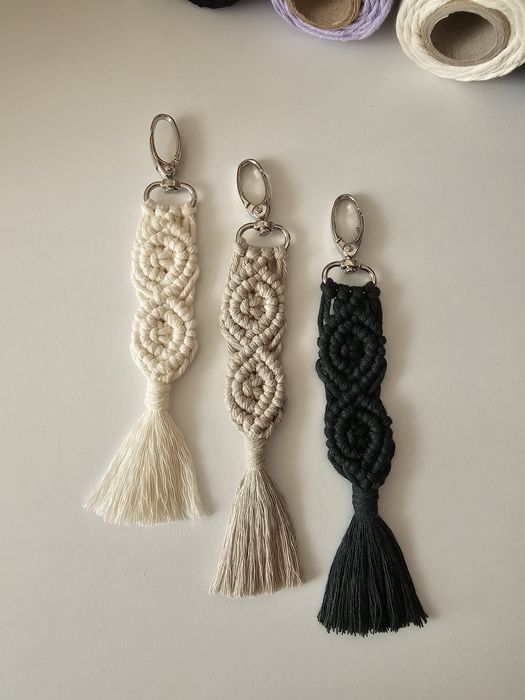 Breloczek bawełniany sznurek makrama boho podziękowanie