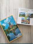 Puzzle, wiatrak, krajobraz