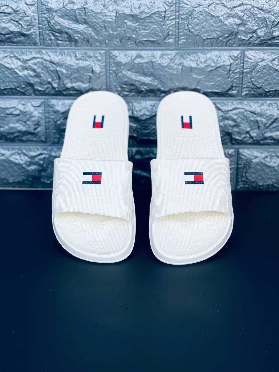 Сланцы Tommy Hilfiger мужские курортные White. Шльопанці чоловічі Топ!