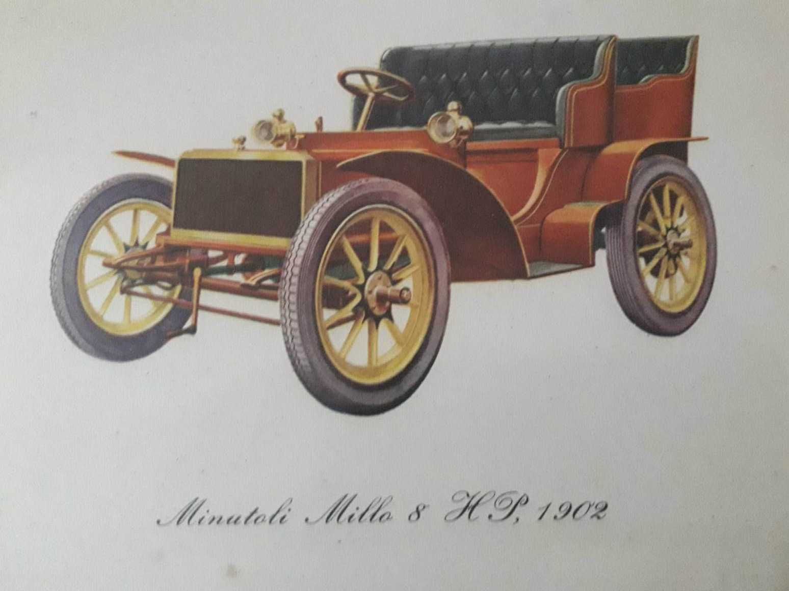 3 Quadros de carros antigos HP, De 1901 , 1902 e 1908