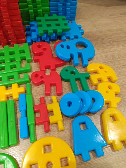 Wielki zestaw klocki konstrukcyjne Marioinex Duże Waffle 195 elementów