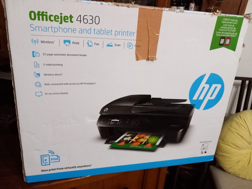 Impressora HP OfficeJet 4630 e - All - ln -One/Jacto Tinta,Fax.