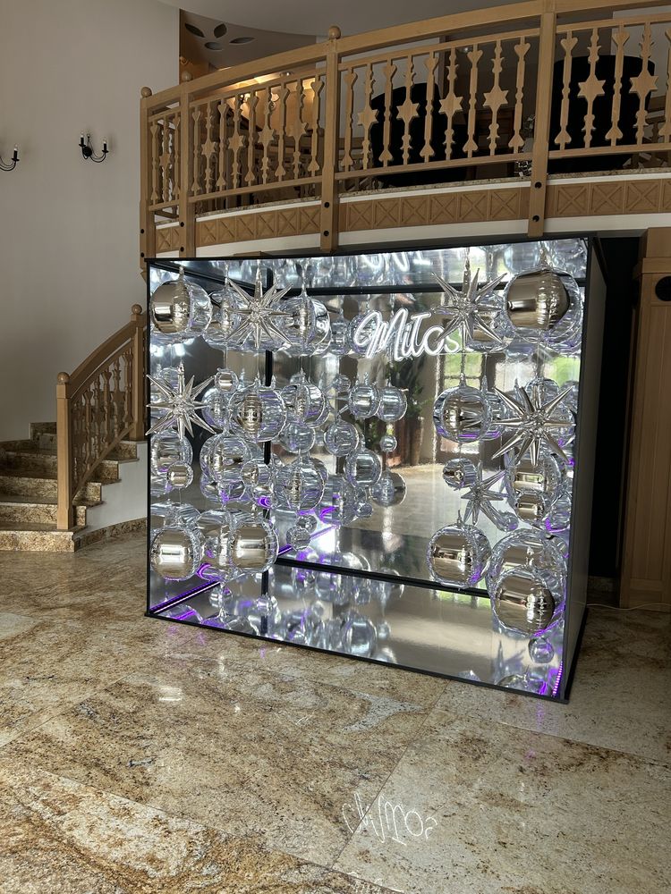 NOWOŚĆ WESELNA! Mirror box, Lustrzany fotobox! Fotobudka, Ciężki Dym