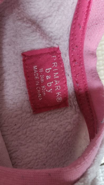 Ciepła welurowa pidzama Primark 92