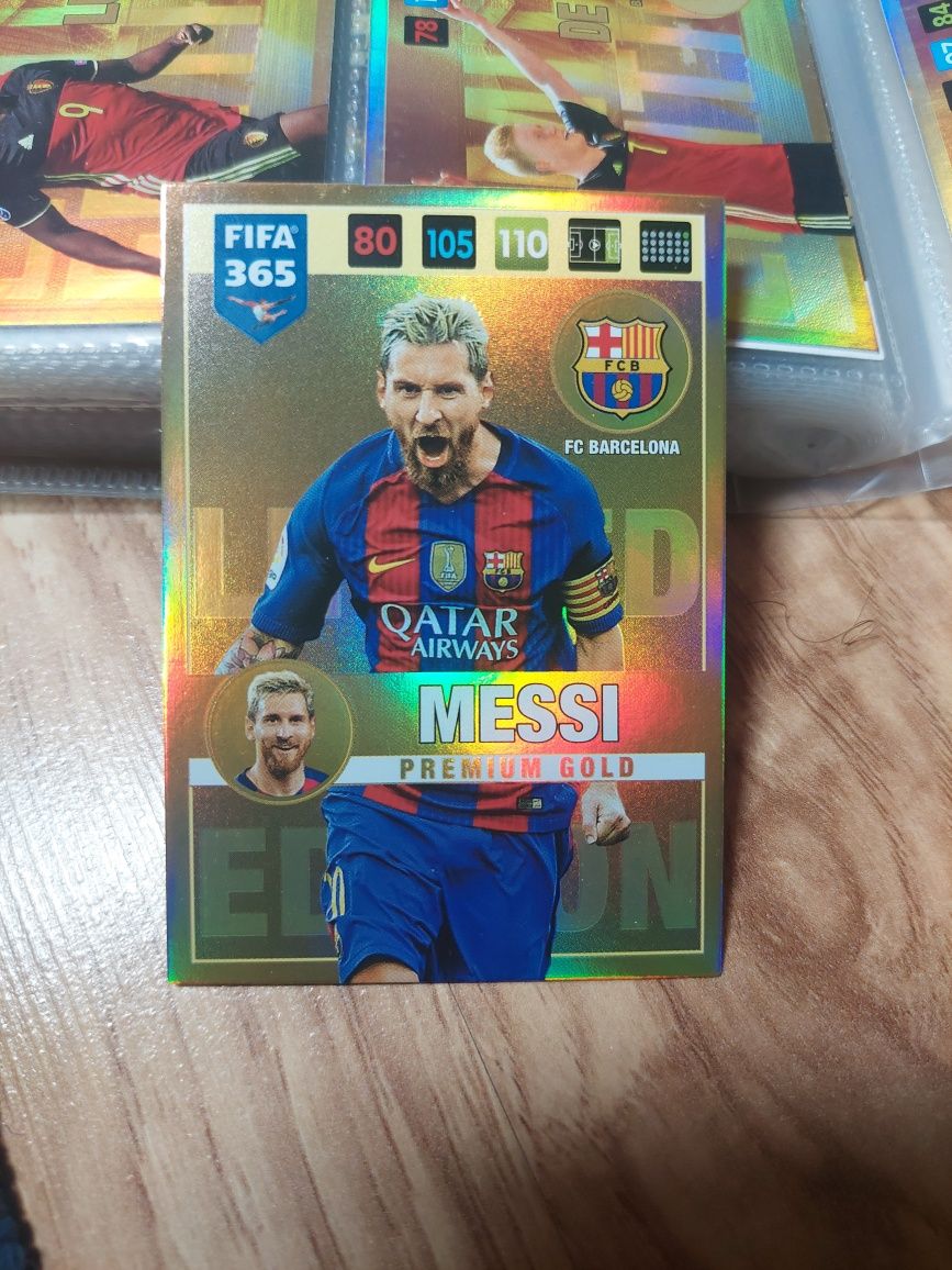 Karta panini 2015 adrenalyn XL Messi premium gold