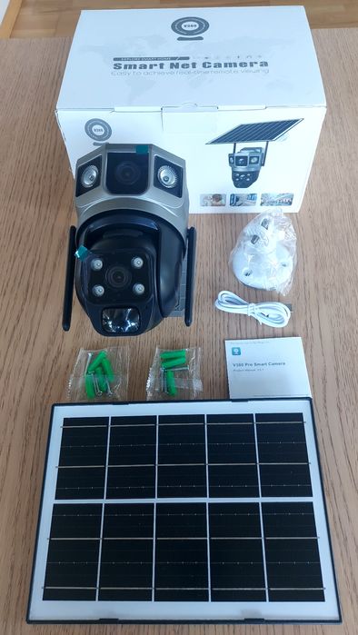 Kamera Solarna 4G LTE 6K 12MP 3ekrany 2x obiektyw +KartaSD64GB Kodak