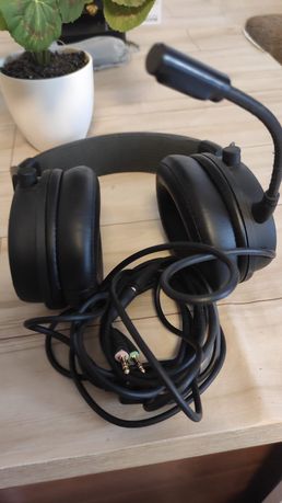 Słuchawki nauszne z mikrofonem - fnatic przewodowe czarne jack