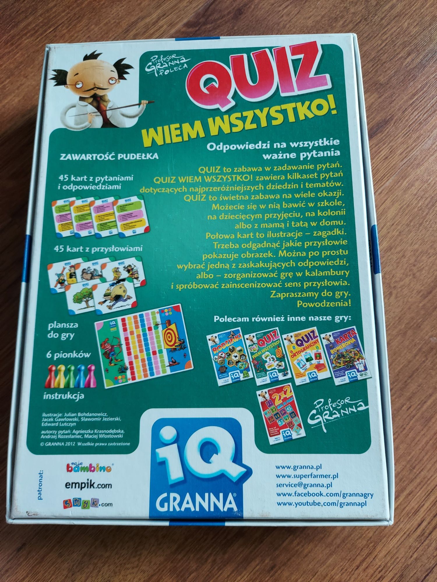 Gra Quiz wiem wszystko - planszowa