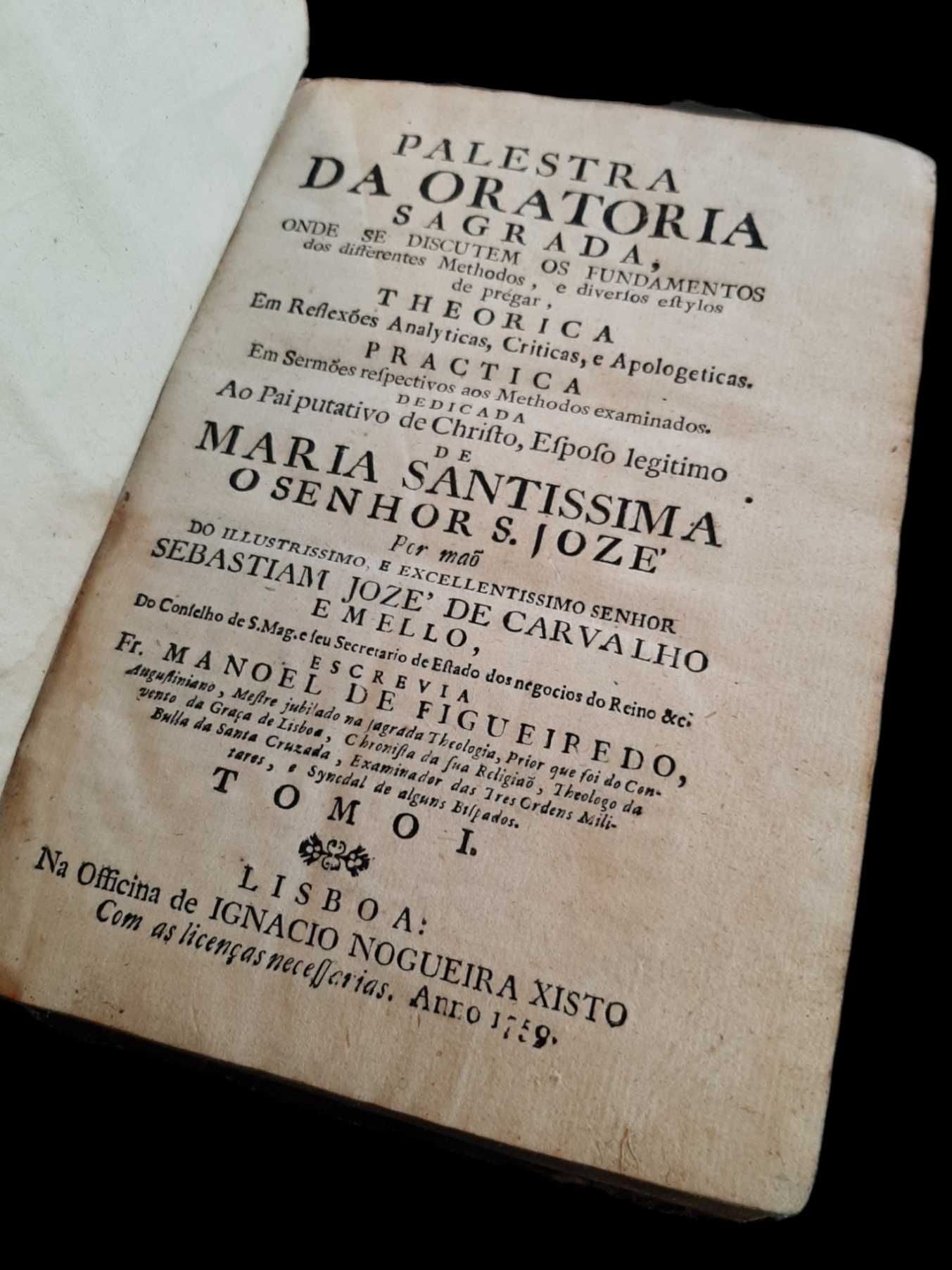 Livro - Palestra da oratoria sagrada - 1759