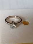 Pierśconek złoto 585 z brylantem 0,75 ct (certyfikat )