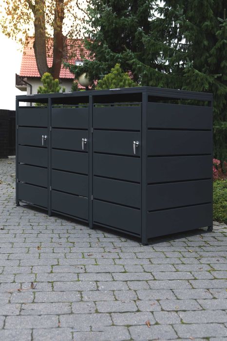Zabudowa Koszy Na Śmieci 3x240L Obudowa Wiata Śmietnikowa Garaż