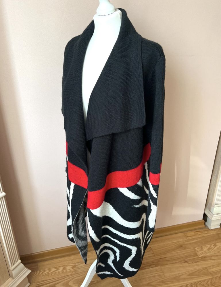 Sweter narzutka kardigan kolorowy wzorzysty elegancki butik
