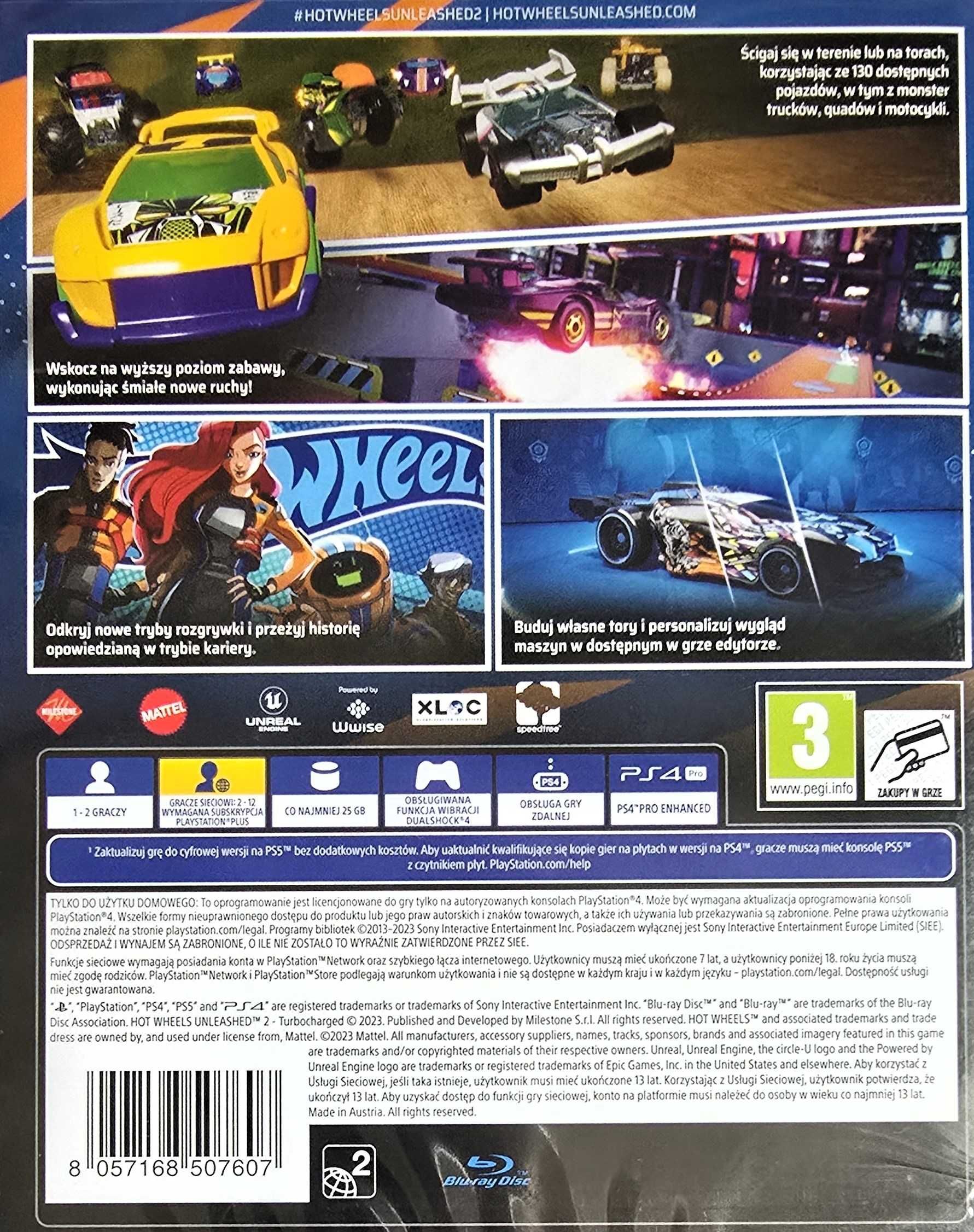 Hot Wheels Unleashed 2 Turbocharged Playstation 4 PS4 PS5 Multigames