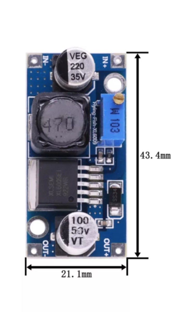 Повышающий преобразователь XL6009 (от 5-32V до 1.25-32 V)