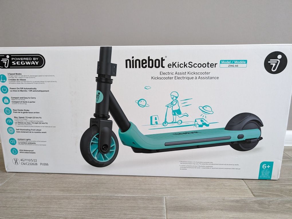 Дитячий електросамокат Ninebot eKickScooter ZING A6 Turquoise