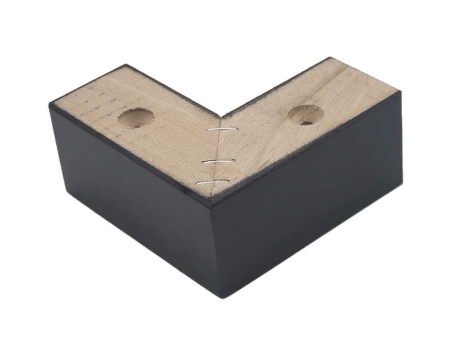 Drewniana noga meblowa NAROŻNA H=4,5 cm L=10 cm cm buk kolor