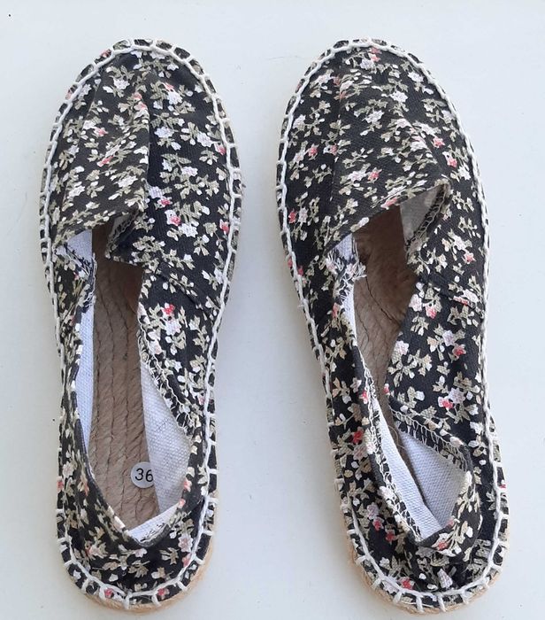 Alpercatas, 36, corda, estampado com florinhas, NOVAS