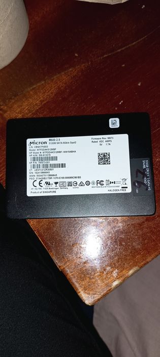 Ssd накопичувач micron sata 512 gb